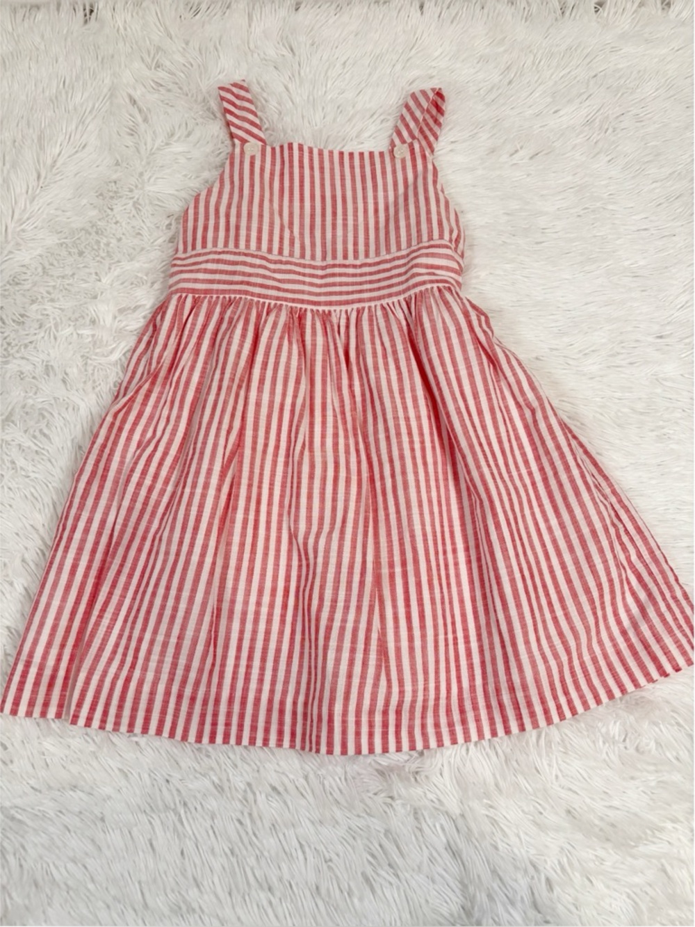 EdgeHill collection Girls' Red Striped Sundress - Sleeveless Summer Dress